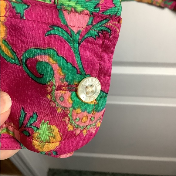 Lauren Ralph Lauren silk floral button up blouse - Picture 6 of 14
